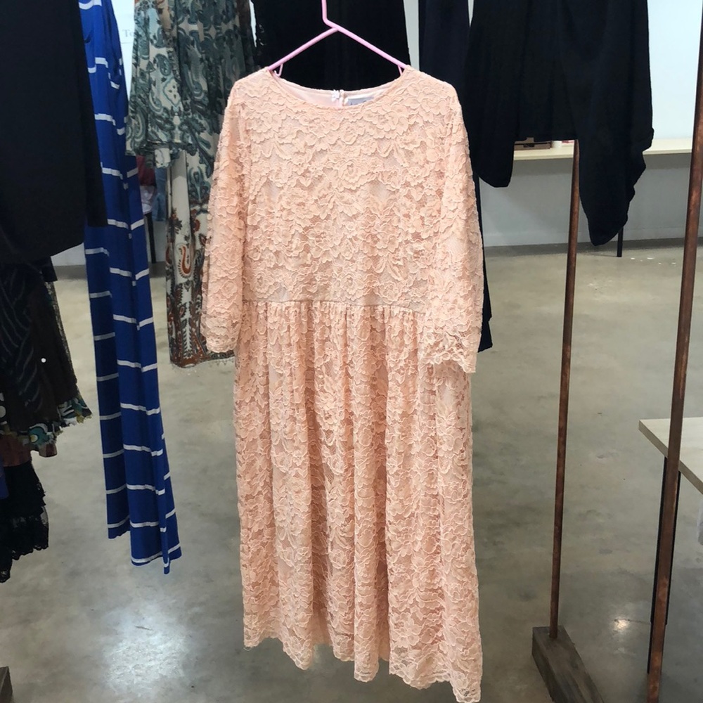 Beautiful light pink Dainty Jewell Dress. 3x